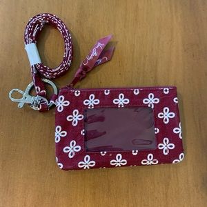 NWT Vera Bradley Florida State University Zip ID & Lanyard Wallet FSU SEMINOLES